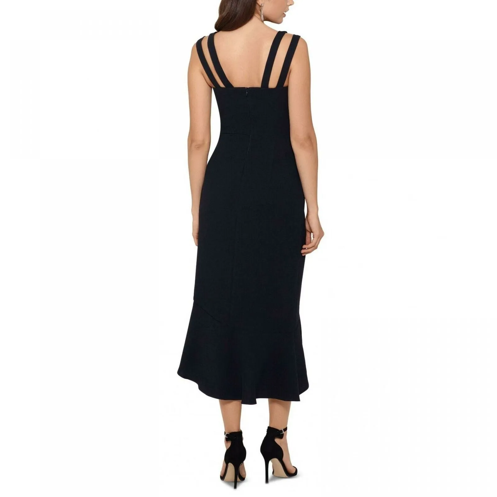 NWT Xscape Womens Double-Strap High-Low Midi Dress. 3297X 8