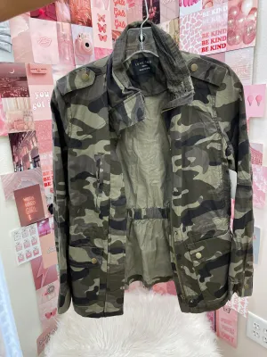 Olive Camo Utility Jacket - Final Sale