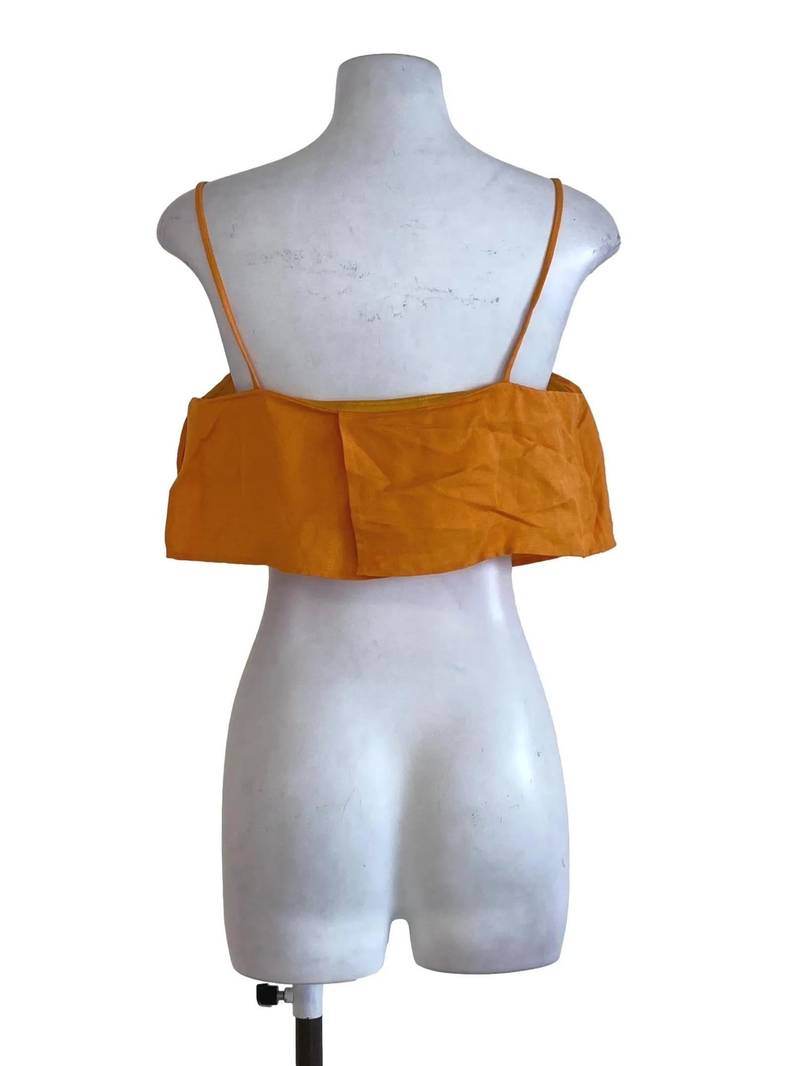 Orange Linen Crop Top LB