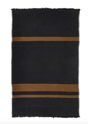 Oscar Throw Blanket - Black Stripe