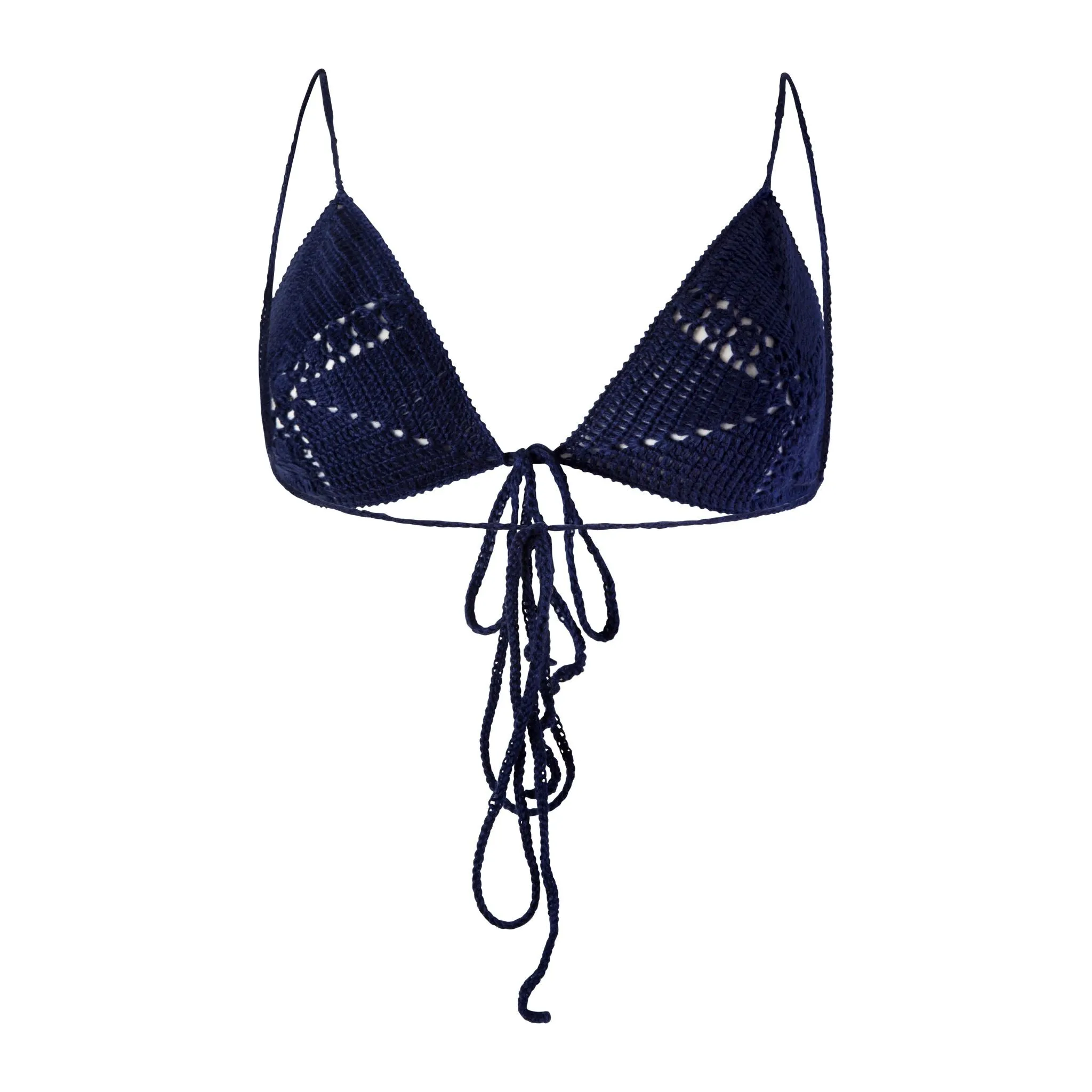Patri Blue Hand Crochet Bikini Top