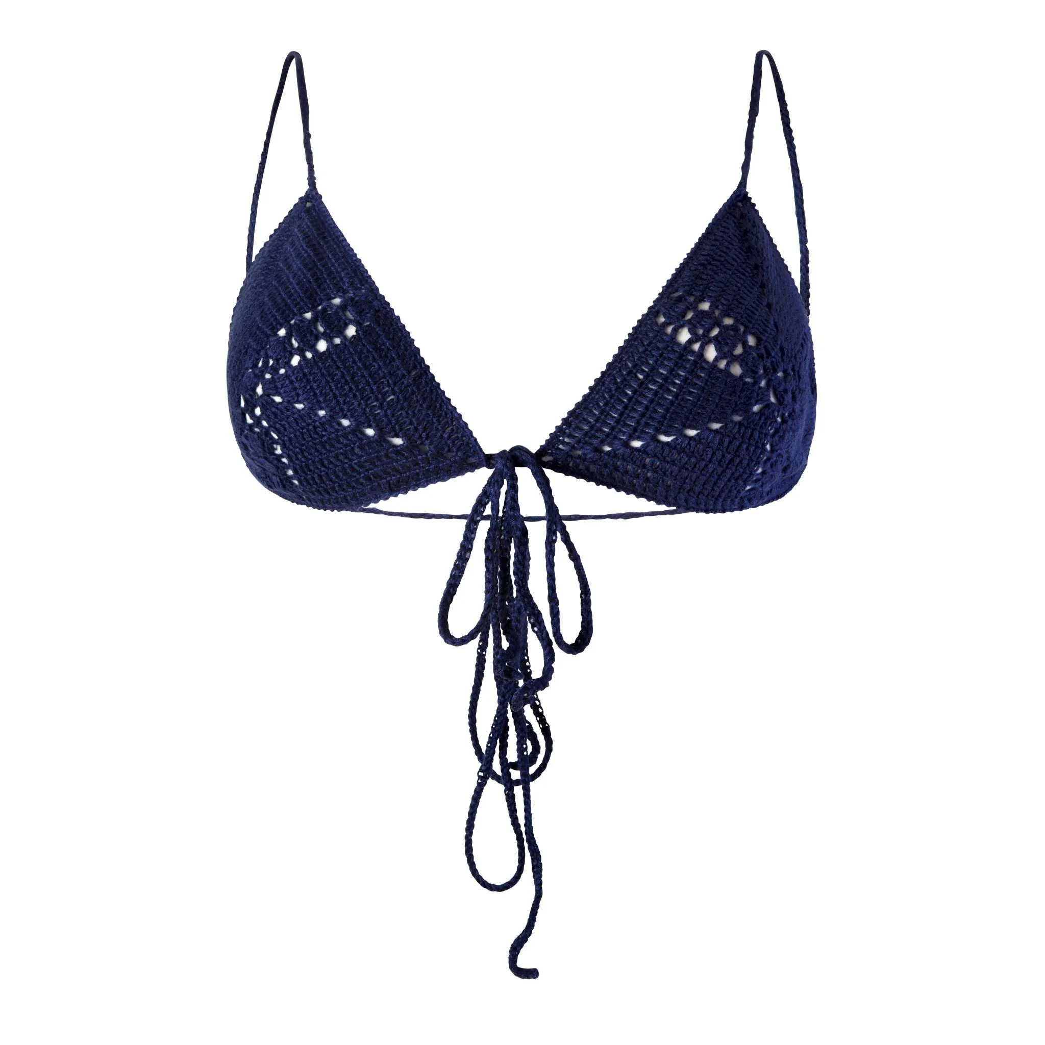 Patri Blue Hand Crochet Bikini Top