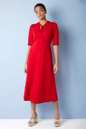 Paulina Ponte Dress - Cherry - Regular Length