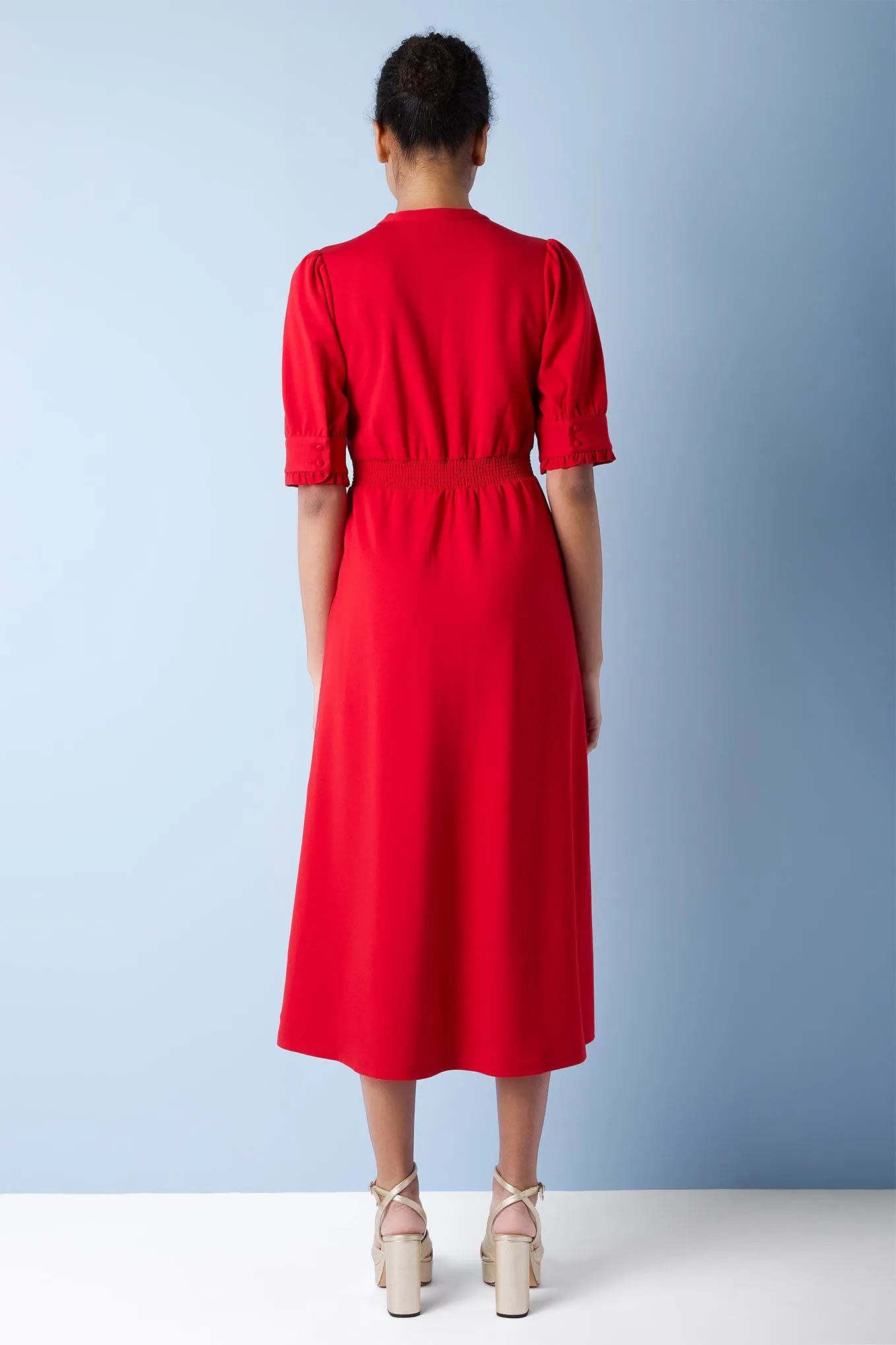 Paulina Ponte Dress - Cherry - Regular Length