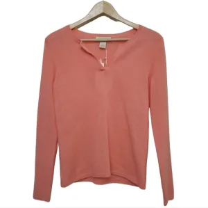Peck &amp; Peck Cashmere Split Neck Sqeater Size Petite Small