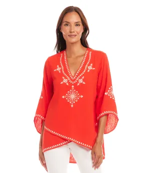 Petite Size Bracelet Sleeve Asymmetric Top