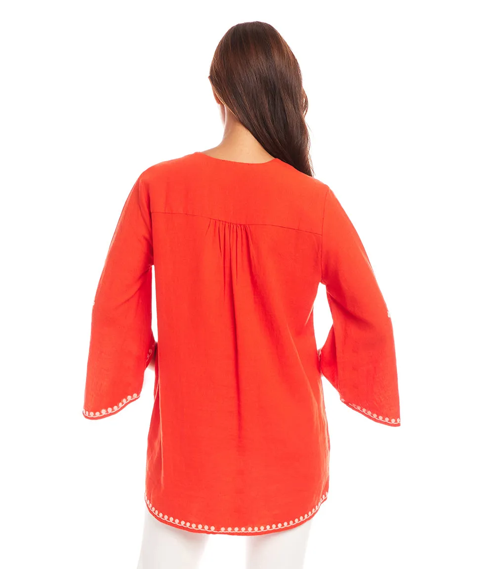 Petite Size Bracelet Sleeve Asymmetric Top