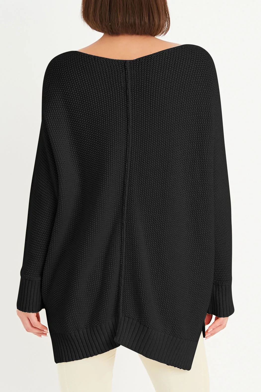Pima Cotton Pebble V Neck Sweater