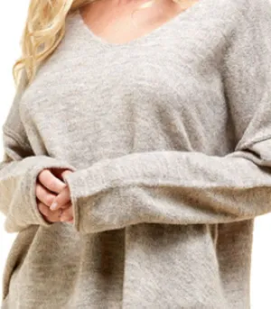 Pinch-Beige v-neck sweater