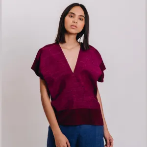 Plum "Sombra" Huipil Top