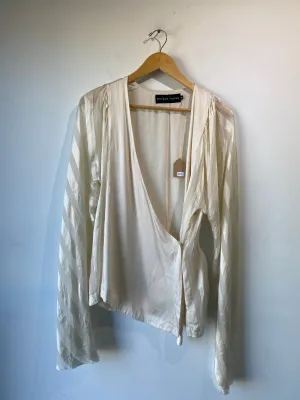 Pocket Venus White Silk Top