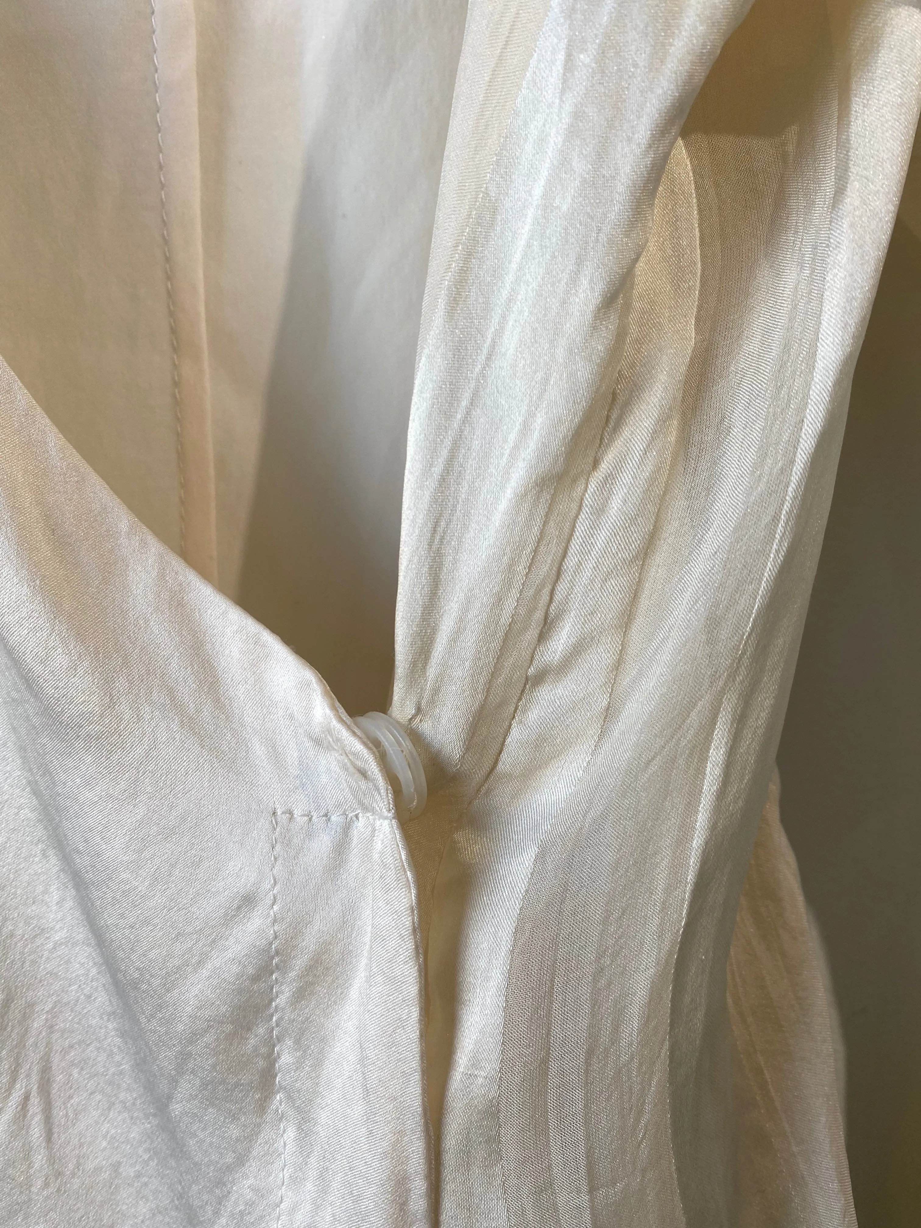 Pocket Venus White Silk Top