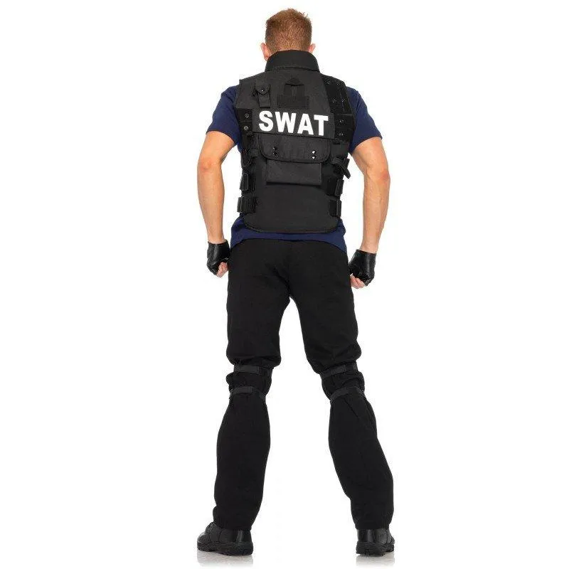 Police SWAT Commander Mens Adult Costume Police Vest FBI Jacket