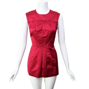 Prada 2006 Scarlet Silk Top