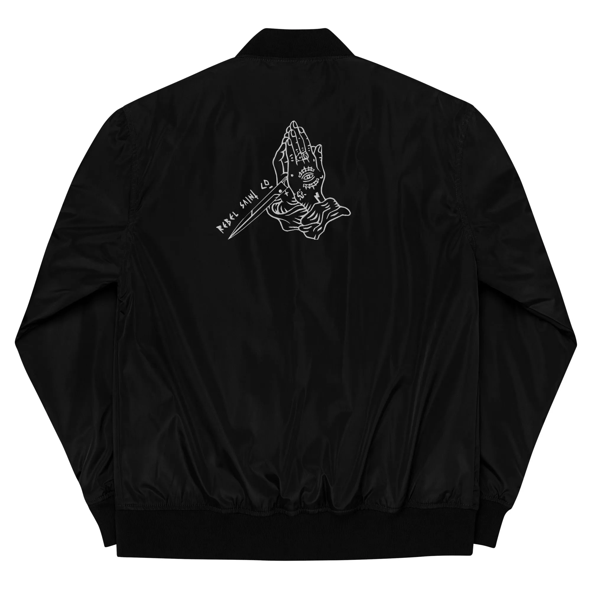 Prayer hands Premium recycled bomber jacket