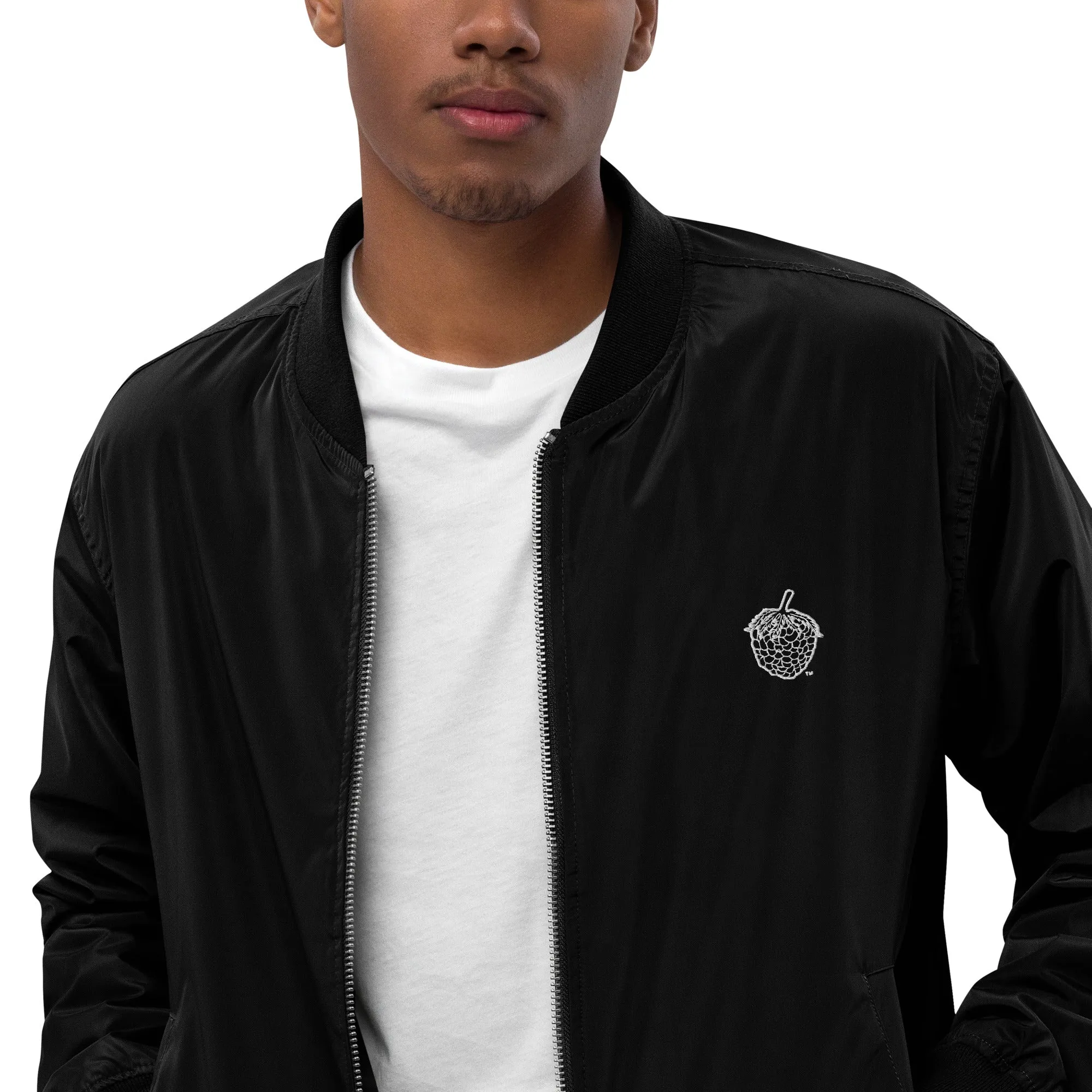 Premium Berry recycled bomber jacket