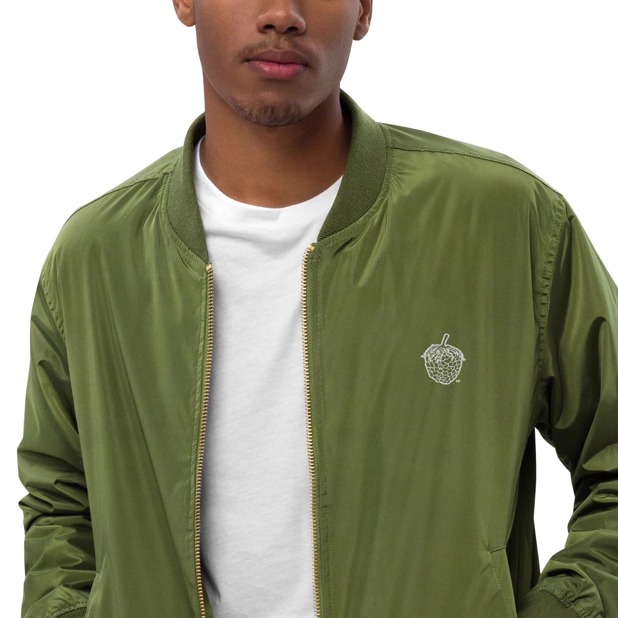 Premium Berry recycled bomber jacket