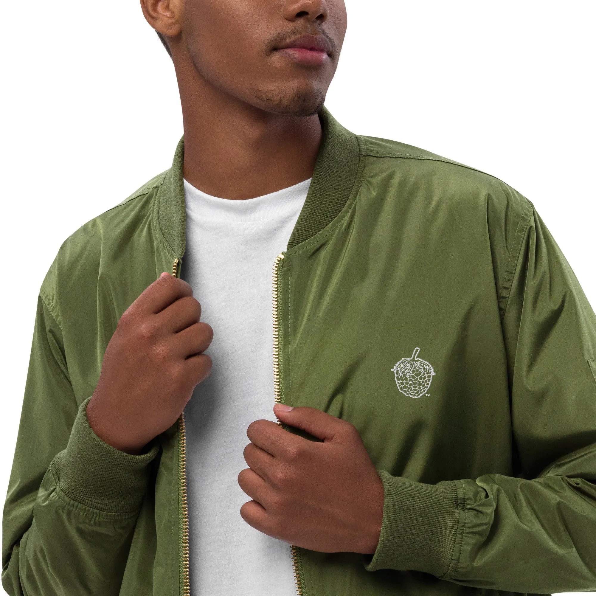 Premium Berry recycled bomber jacket