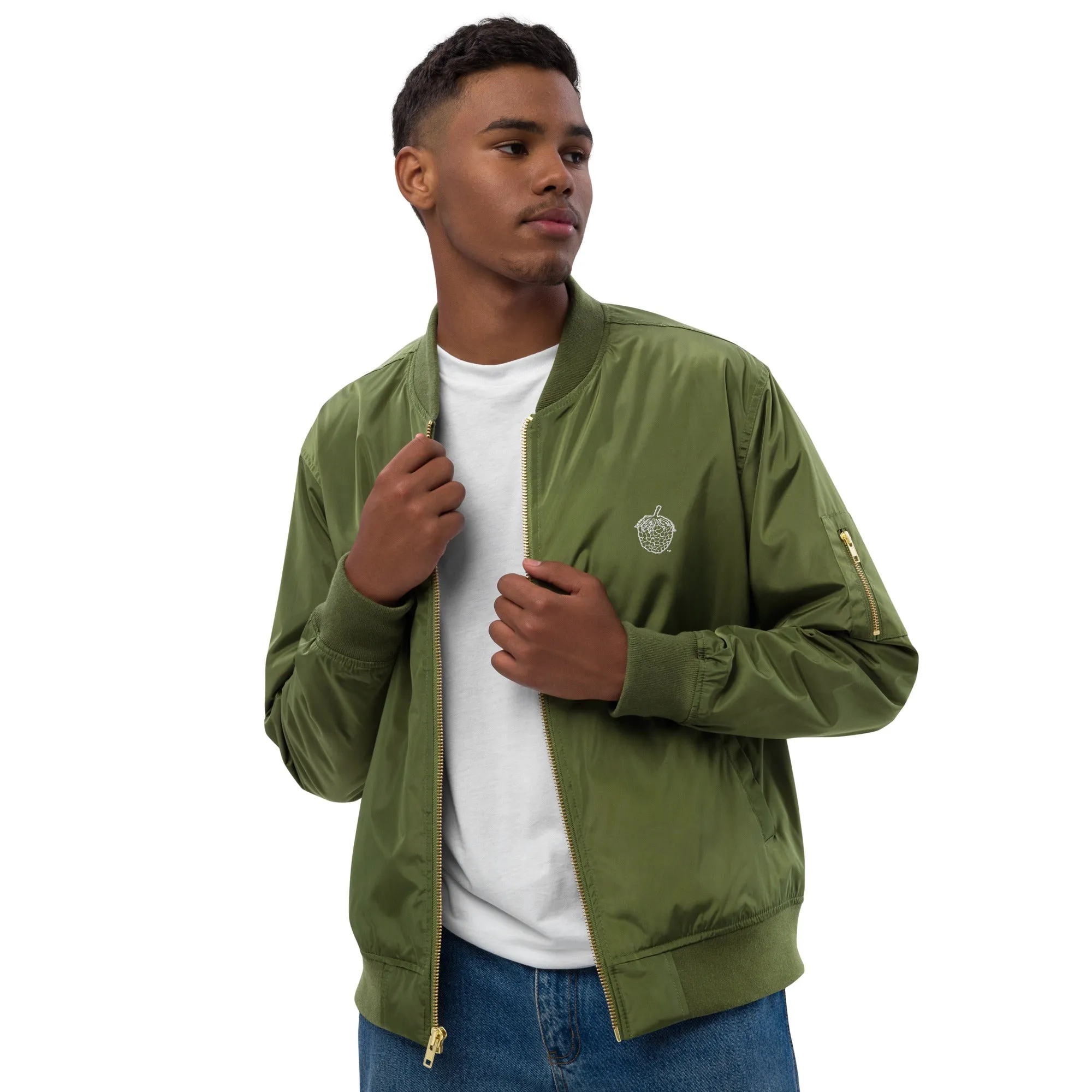 Premium Berry recycled bomber jacket
