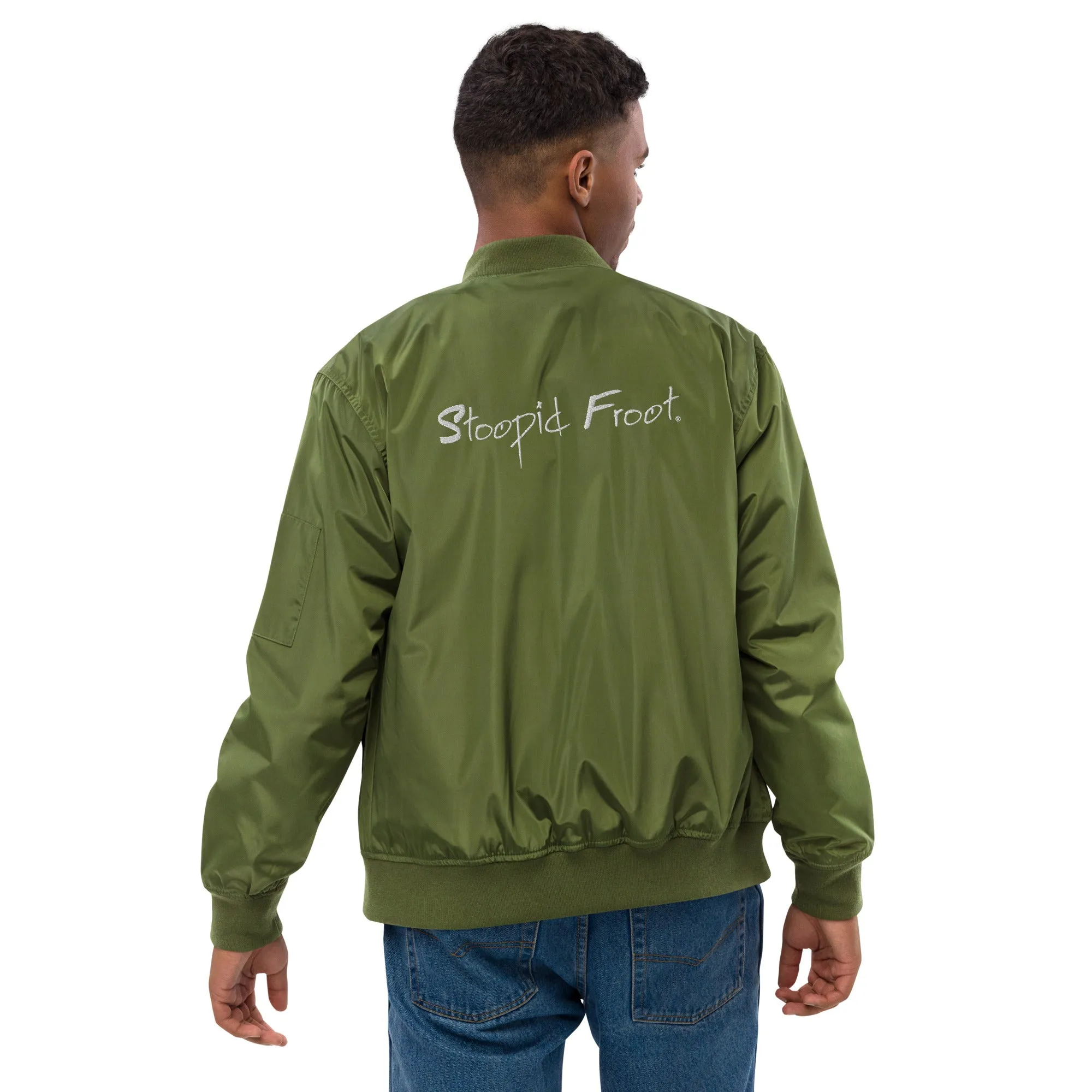 Premium Berry recycled bomber jacket