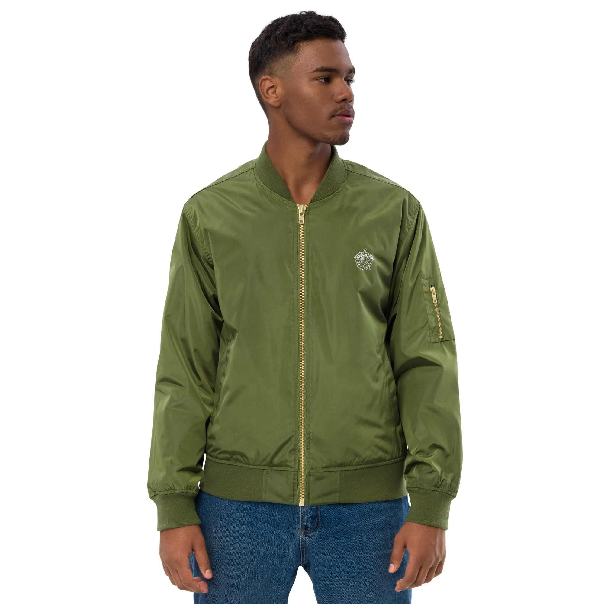 Premium Berry recycled bomber jacket