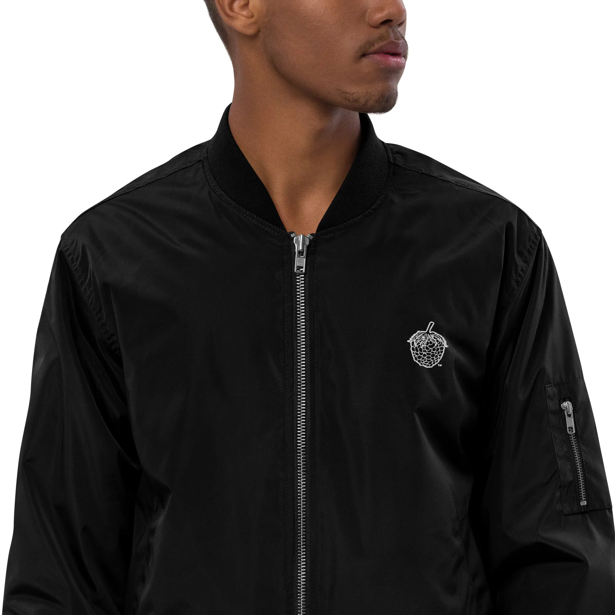 Premium Berry recycled bomber jacket