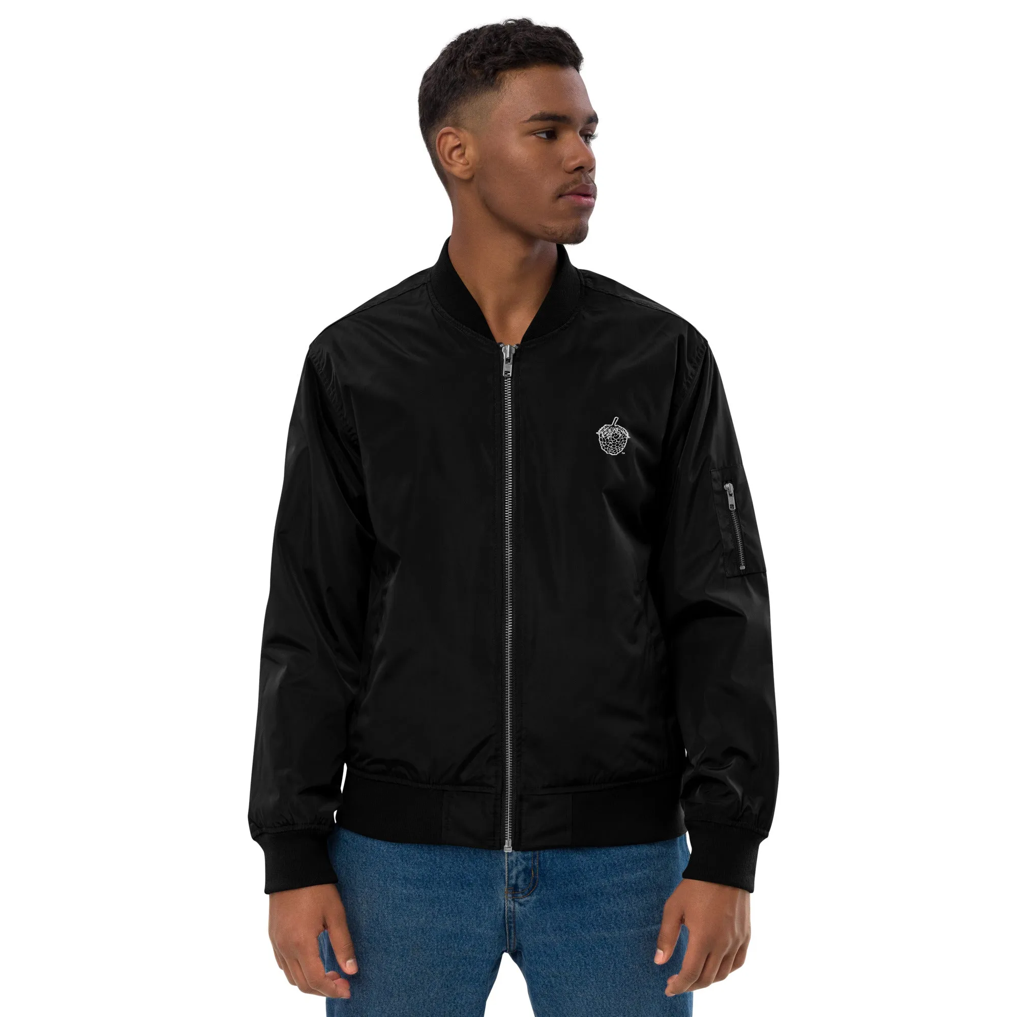Premium Berry recycled bomber jacket