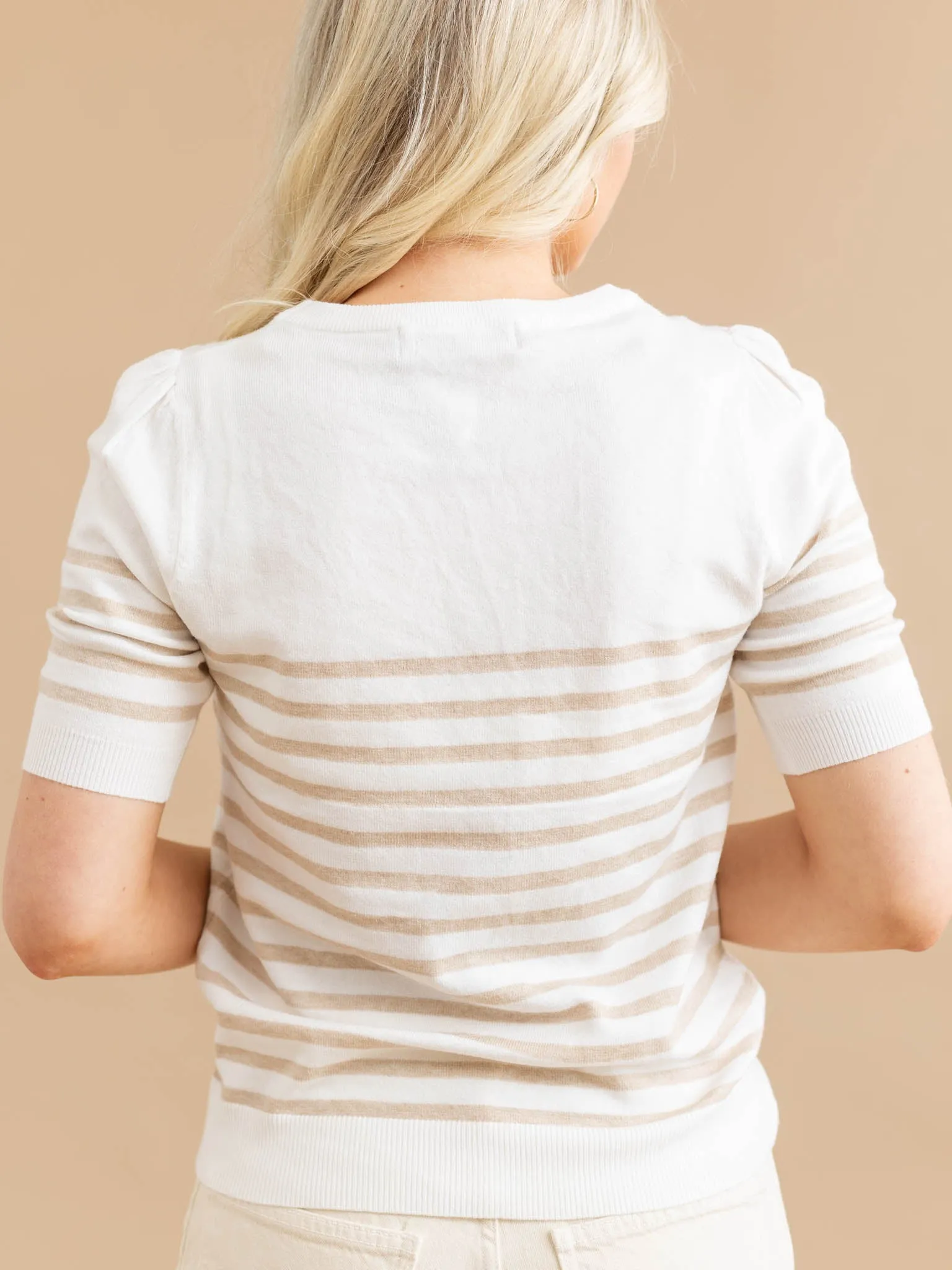 Puff Short Sleeve Pullover Sweater