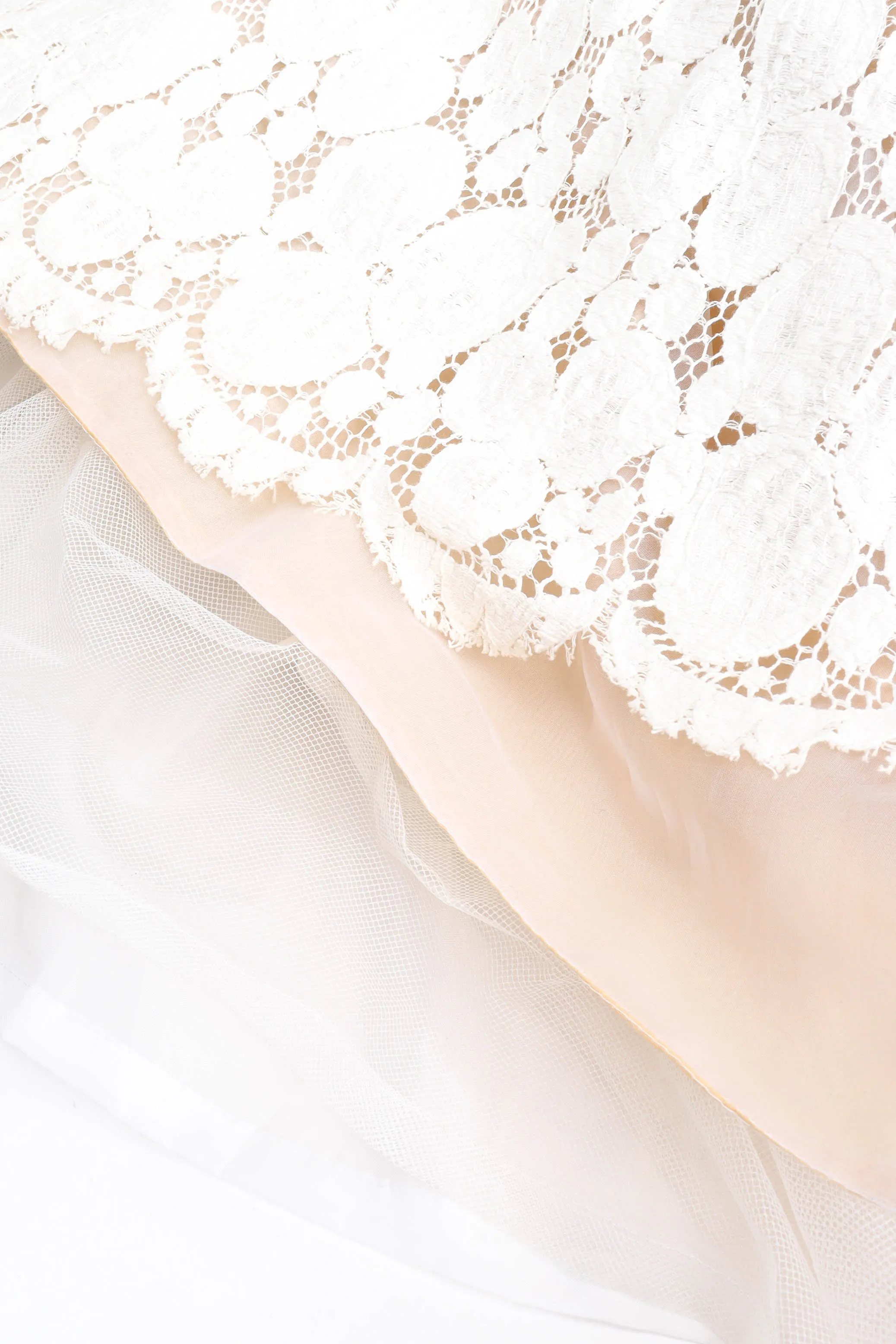 Puffy Lace Off-Shoulder Dress