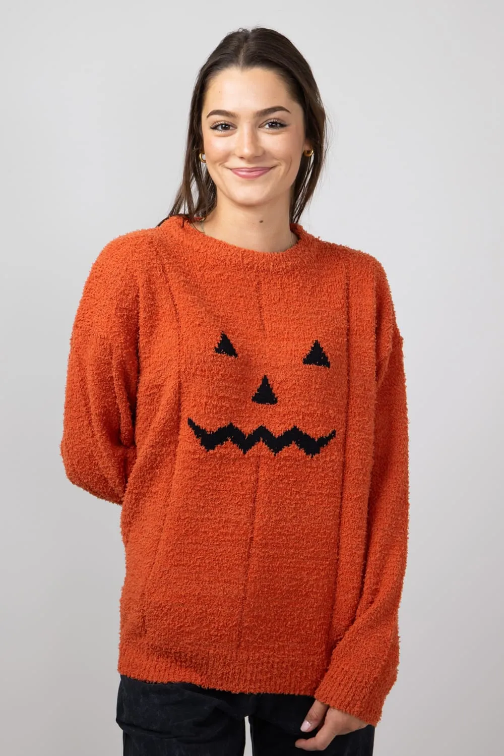 Pumpkin Sweater for Women in Orange | ATW15168-PUMPKINSPICE