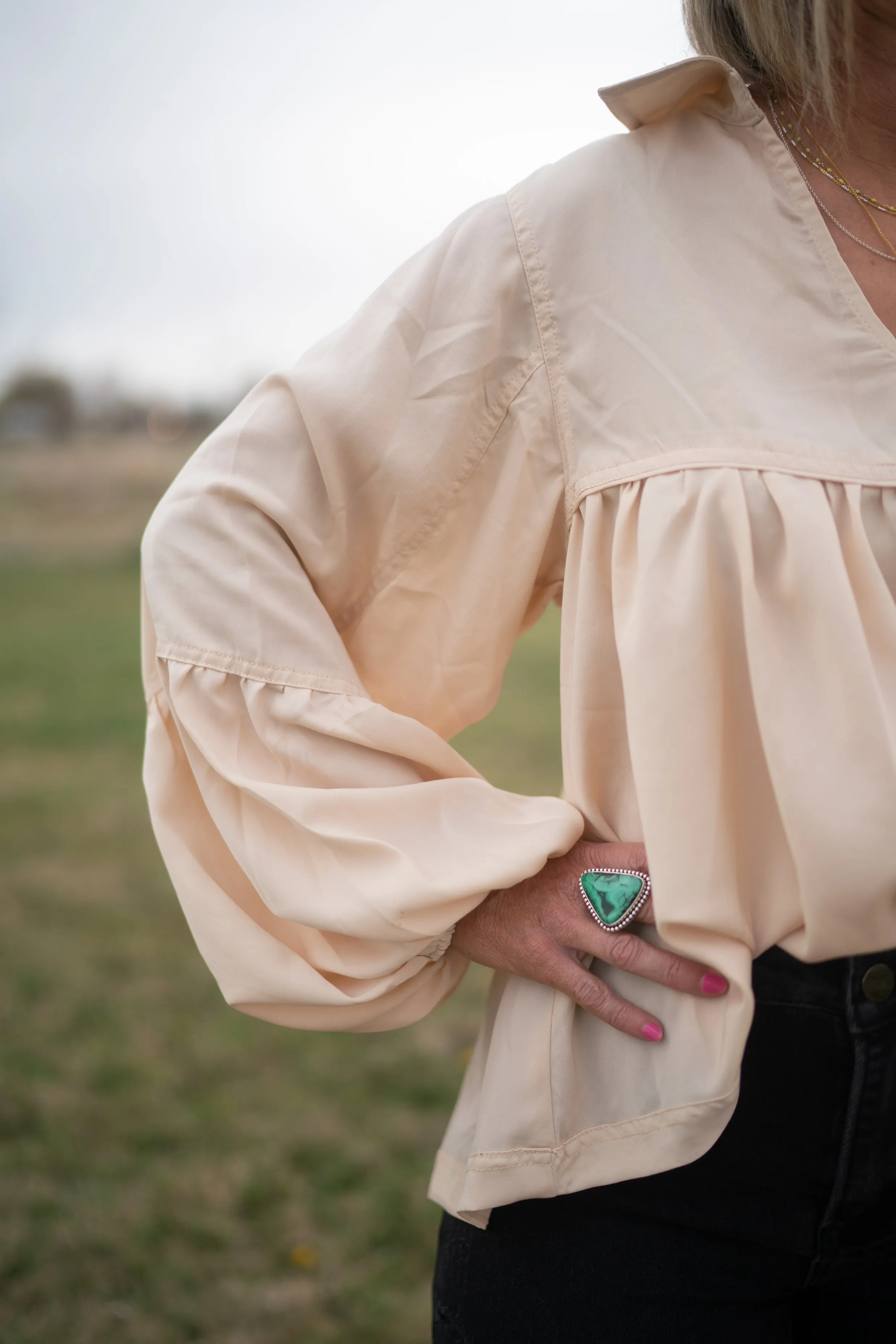 Quincey Top | Eggshell