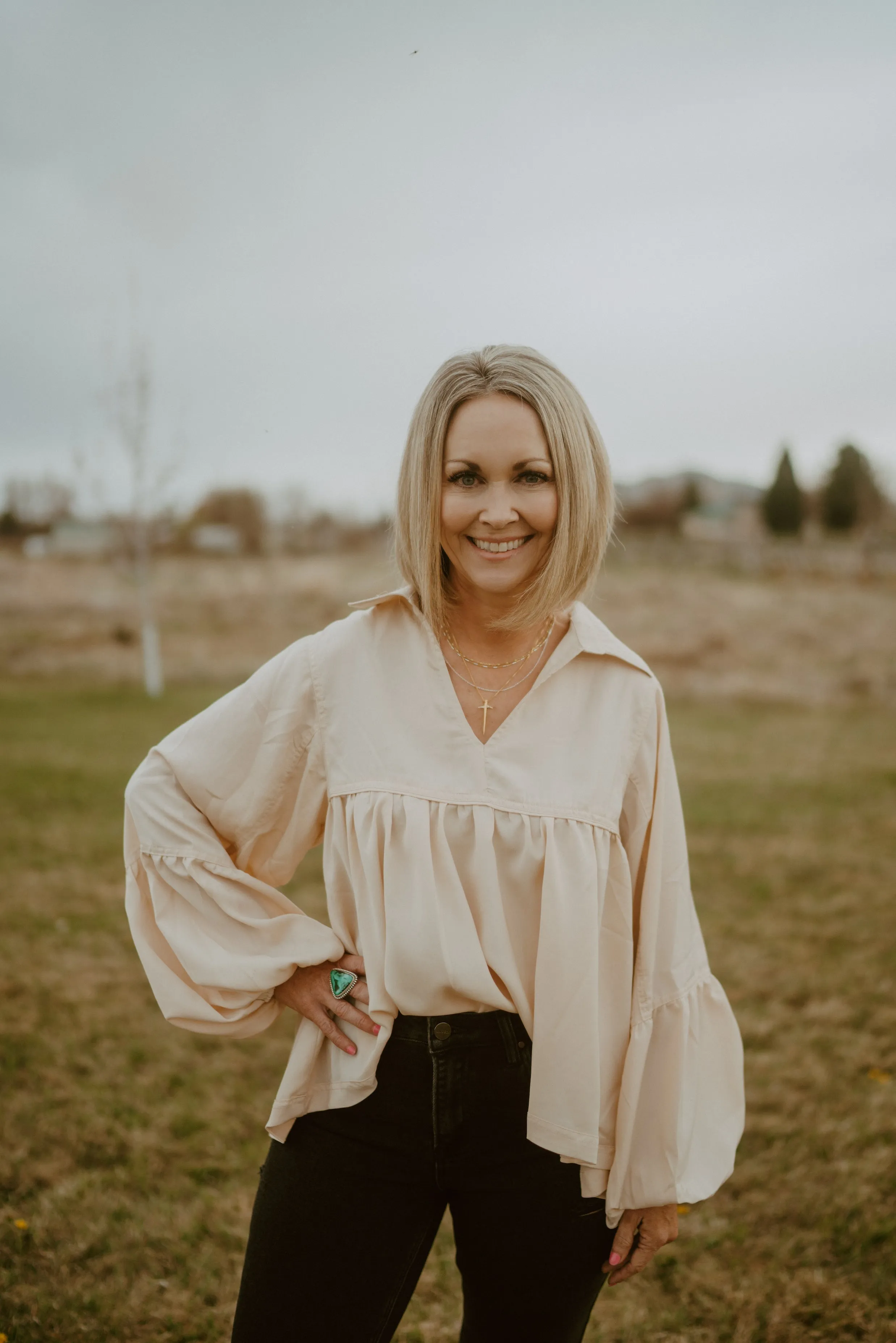 Quincey Top | Eggshell