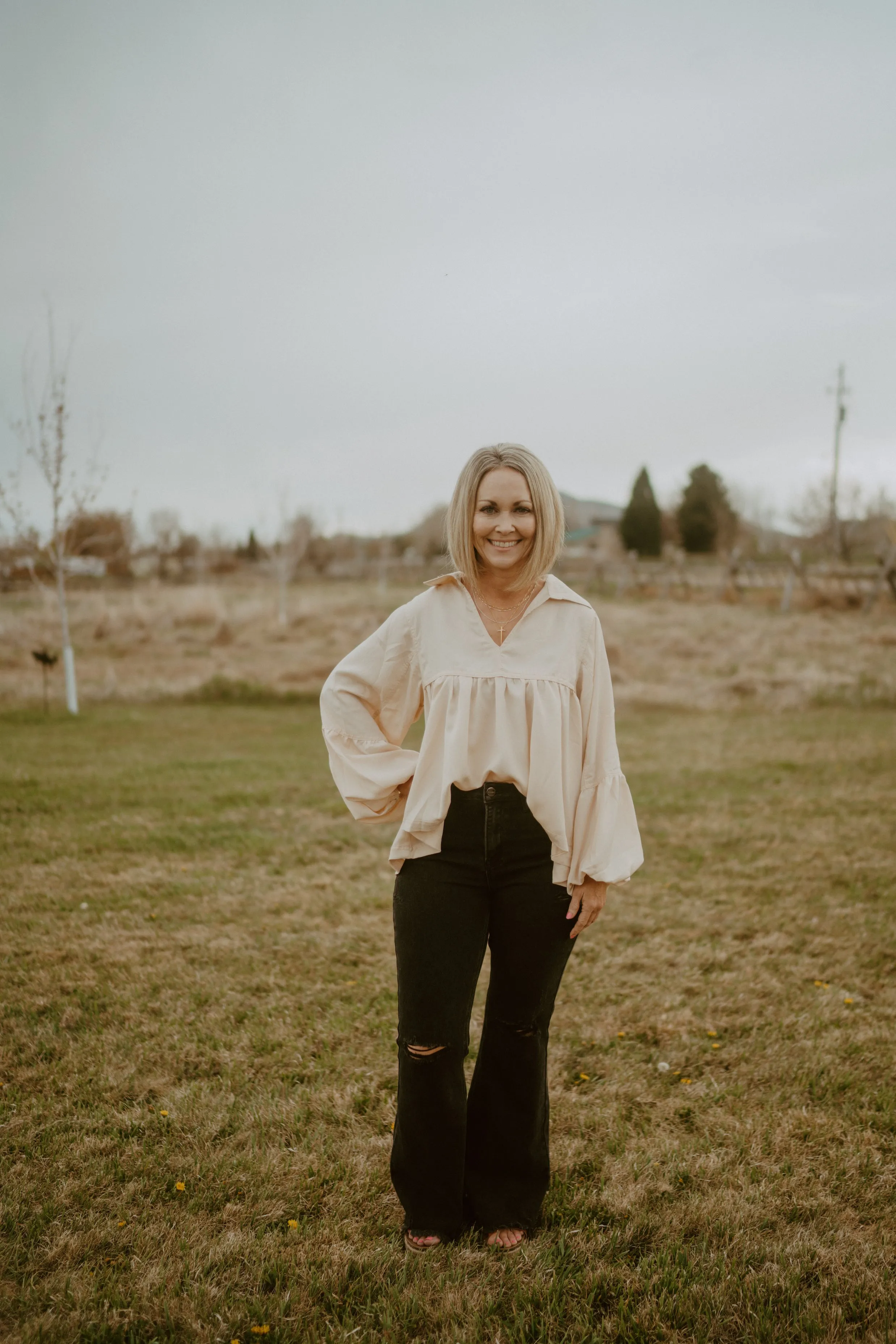 Quincey Top | Eggshell