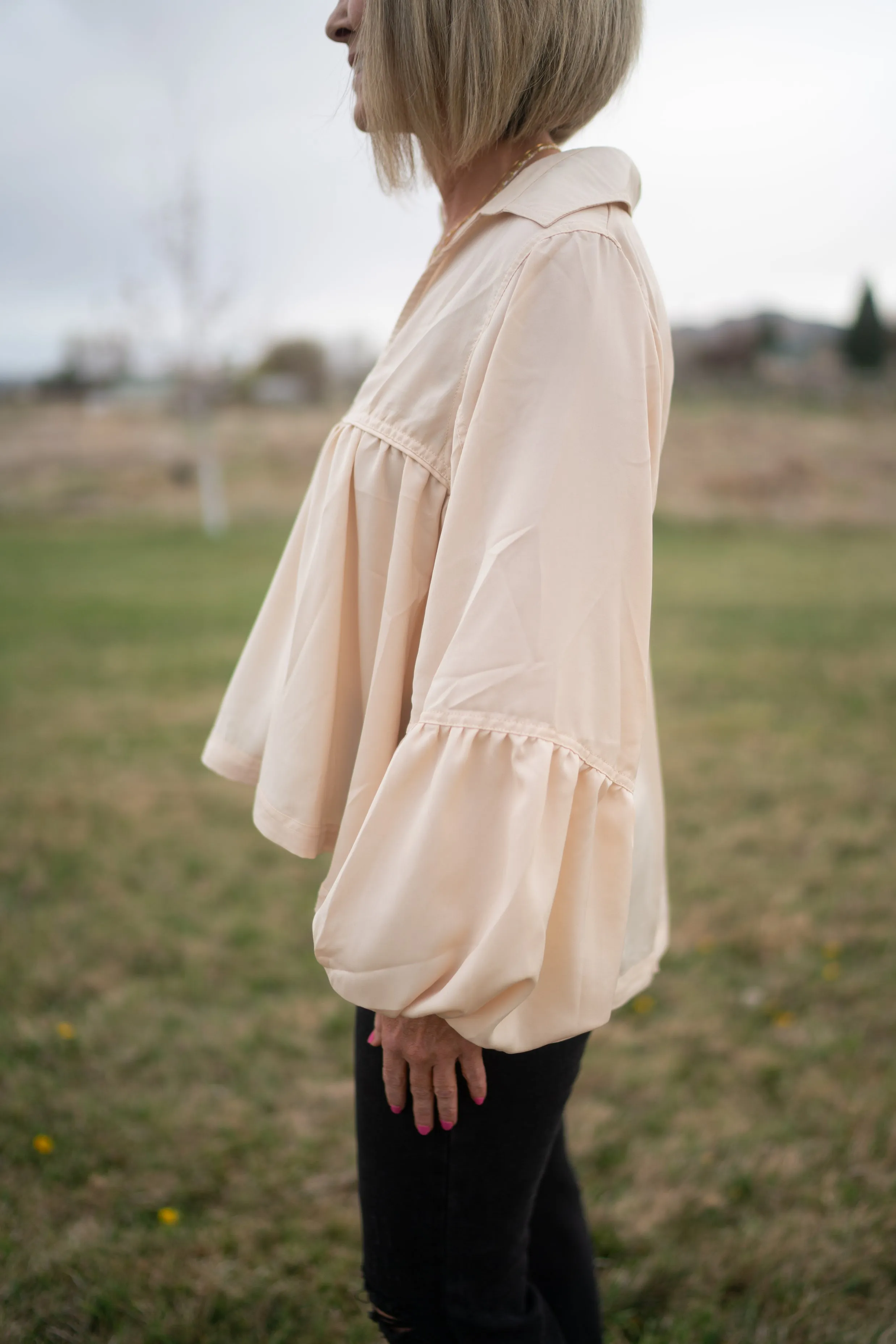 Quincey Top | Eggshell