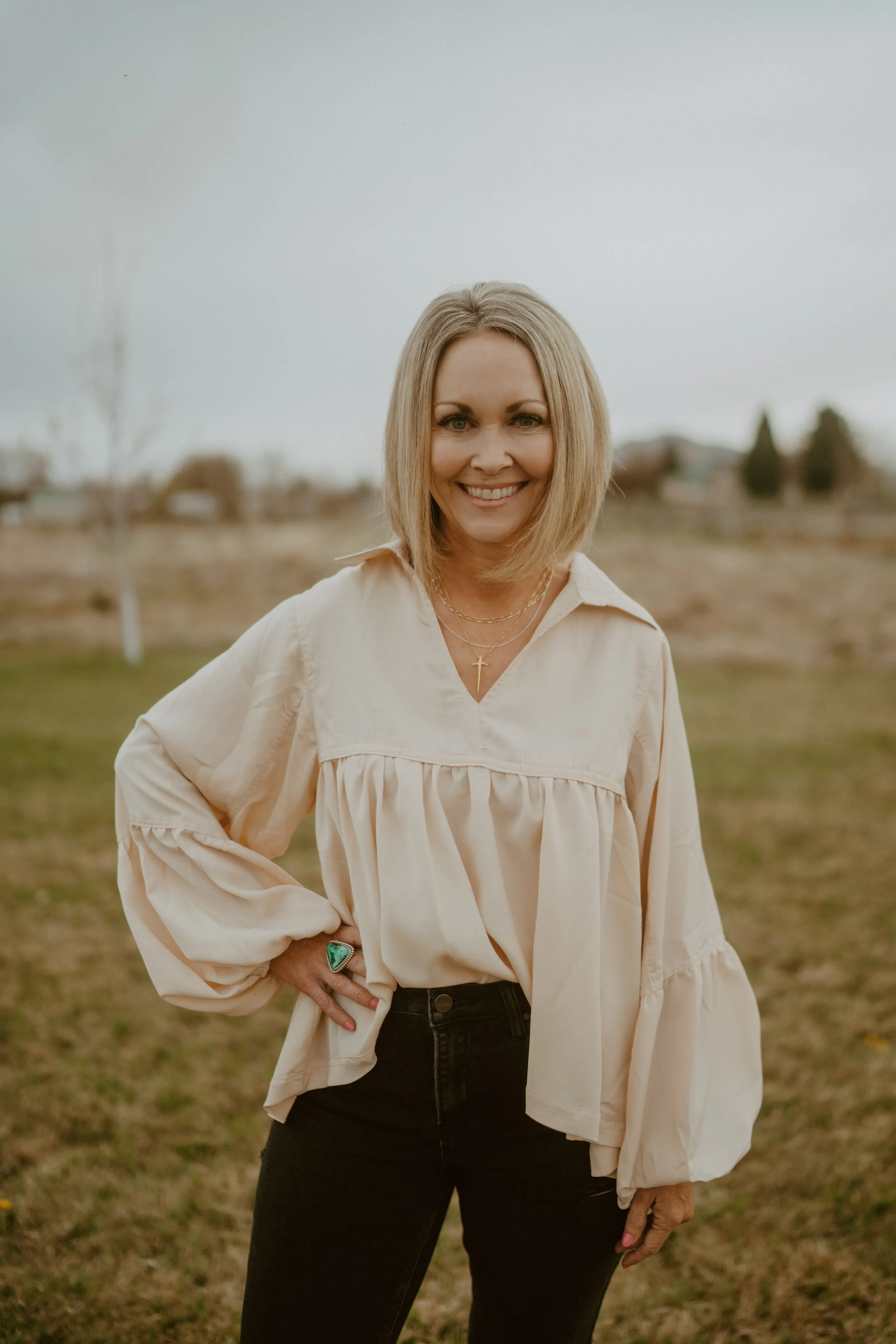 Quincey Top | Eggshell