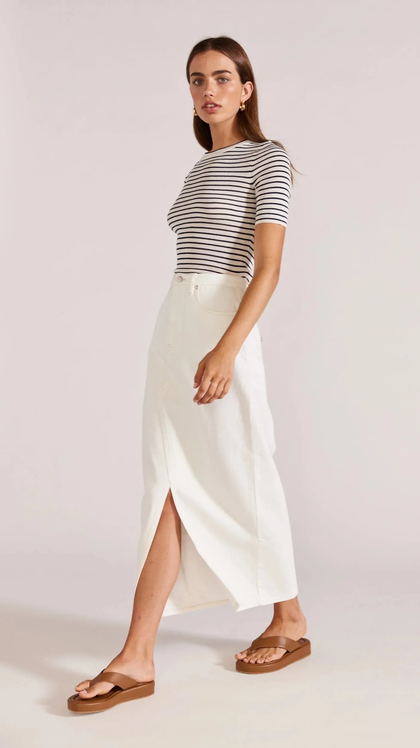 Quincy Denim Midi Skirt