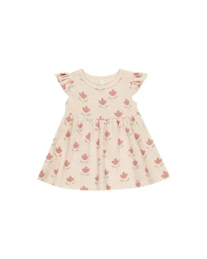 Quincy Mae Flutter Sleeve Dress || Tulips