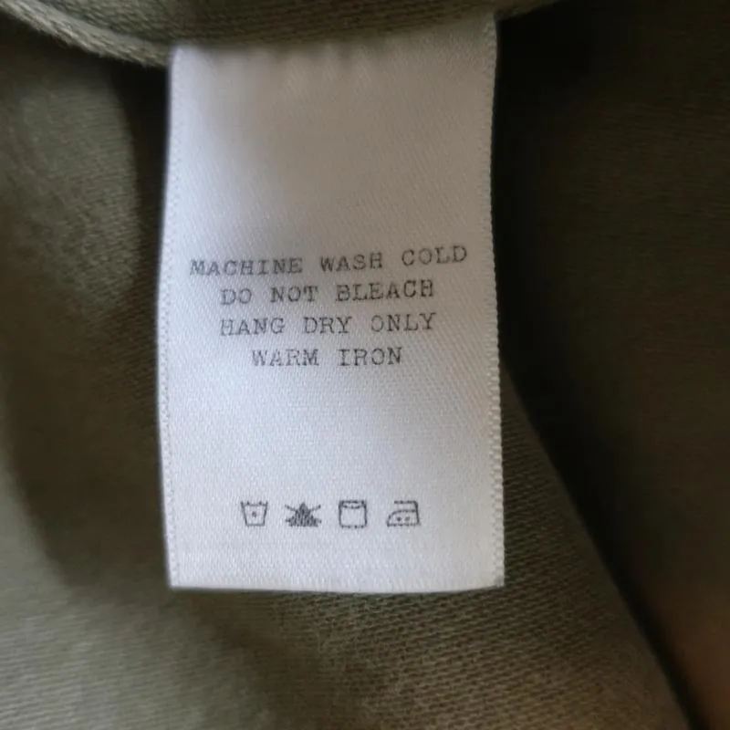 Rag & Bone Ohara Utility Jacket Olive Cotton-Blend Size 2