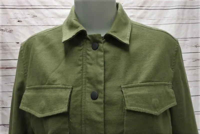 Rag & Bone/JEAN Field Jacket Army Green Cotton Size Extra Small Utility Jacket