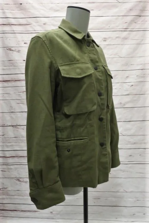 Rag & Bone/JEAN Field Jacket Army Green Cotton Size Extra Small Utility Jacket