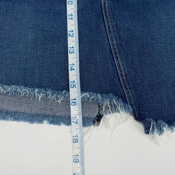 Rag &amp; Bone Women’s Denim Mini Skirt Size 26 Eddy Wash Dive Frayed Hem Blue