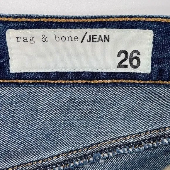 Rag &amp; Bone Women’s Denim Mini Skirt Size 26 Eddy Wash Dive Frayed Hem Blue