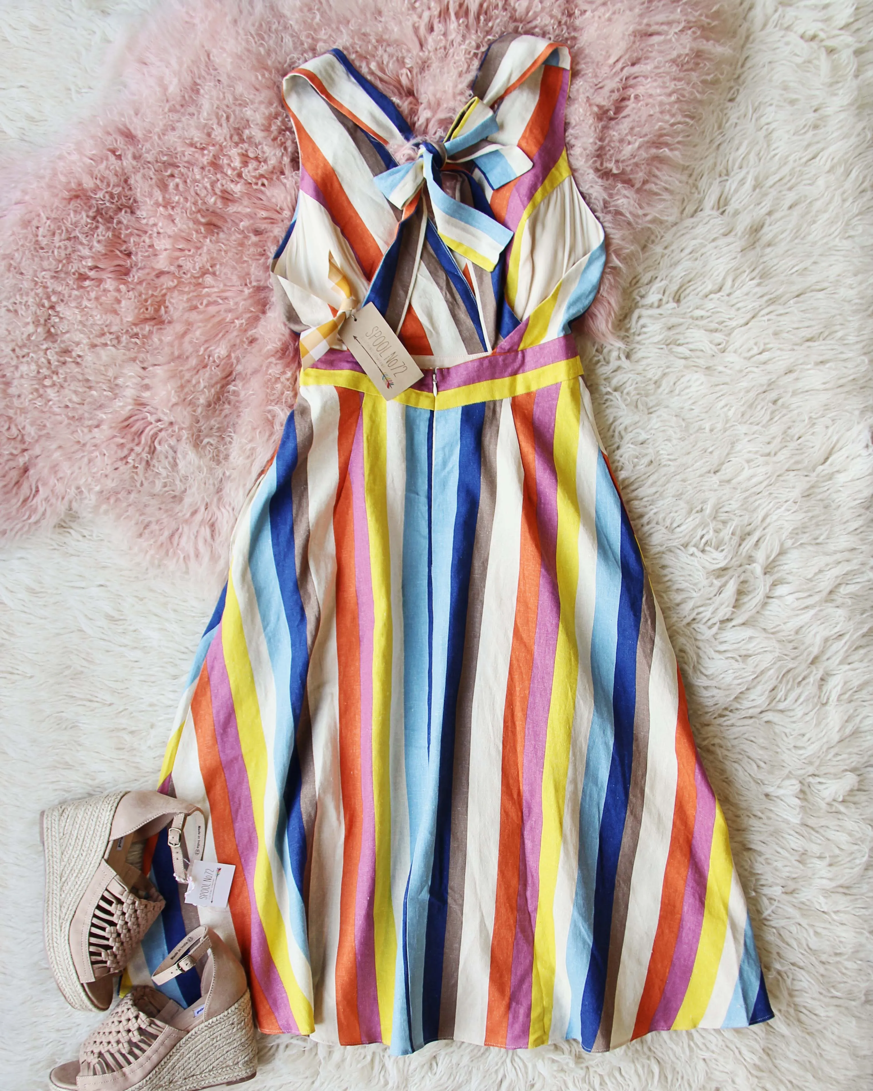 Rainbow Linen Dress