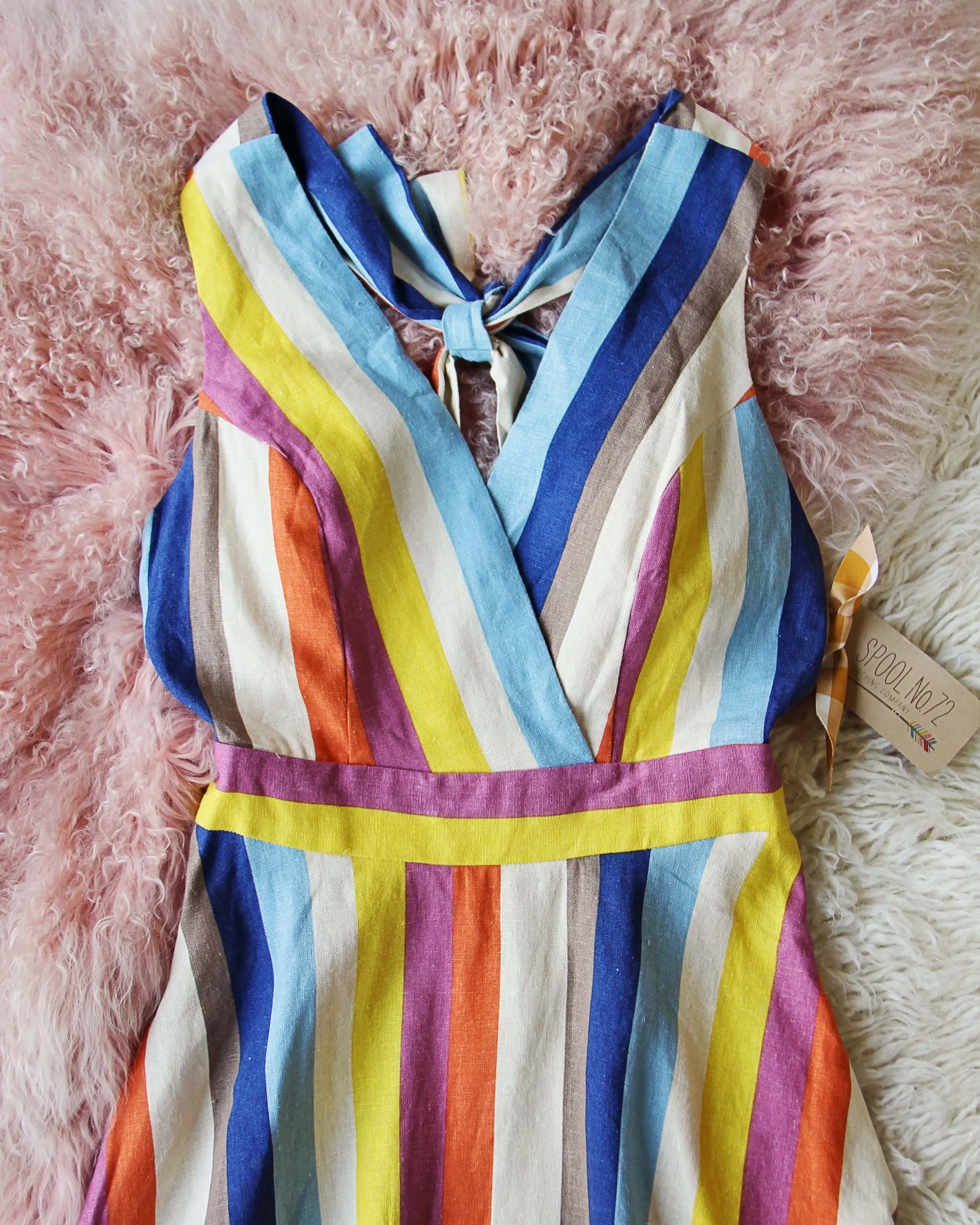 Rainbow Linen Dress
