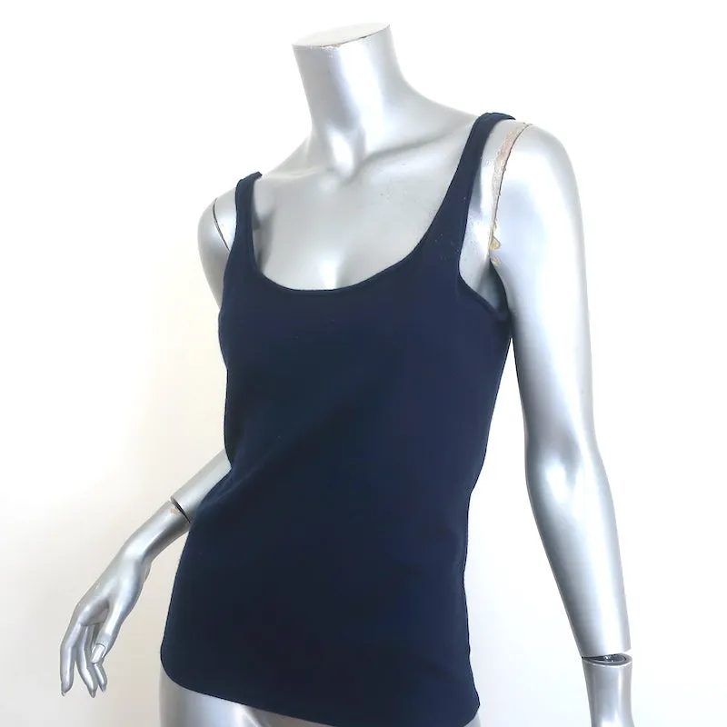 Ralph Lauren Black Label Knit Tank Top Navy Cashmere-Silk Size Medium
