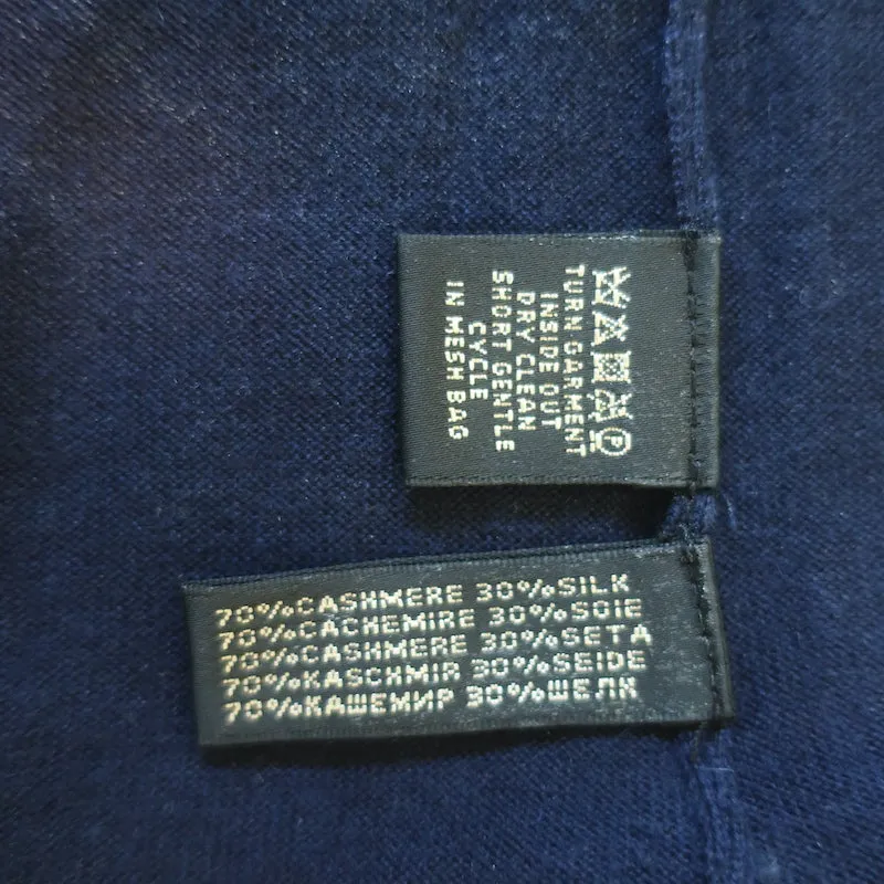 Ralph Lauren Black Label Knit Tank Top Navy Cashmere-Silk Size Medium