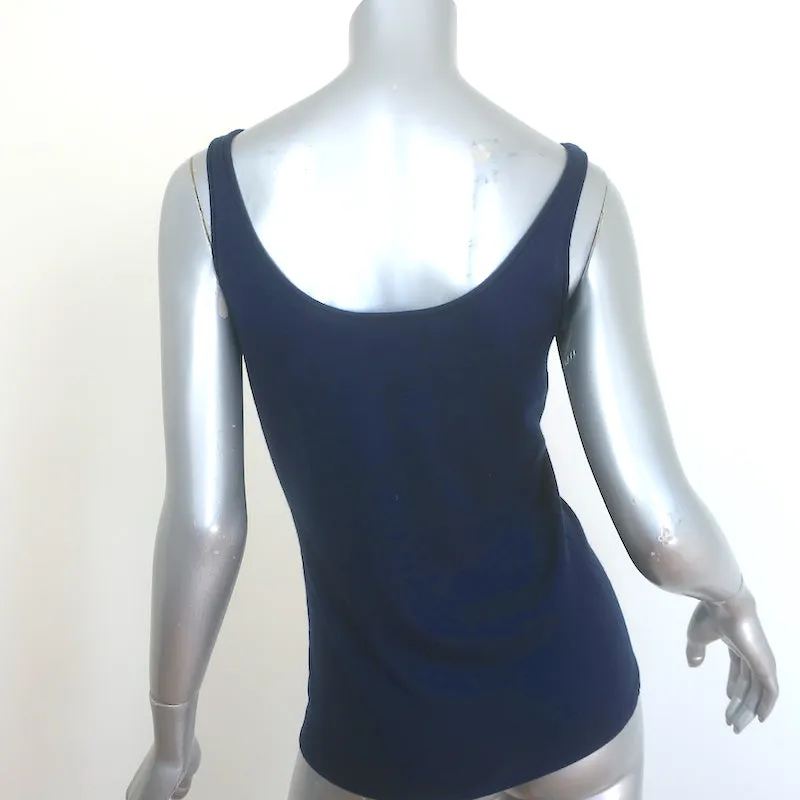 Ralph Lauren Black Label Knit Tank Top Navy Cashmere-Silk Size Medium