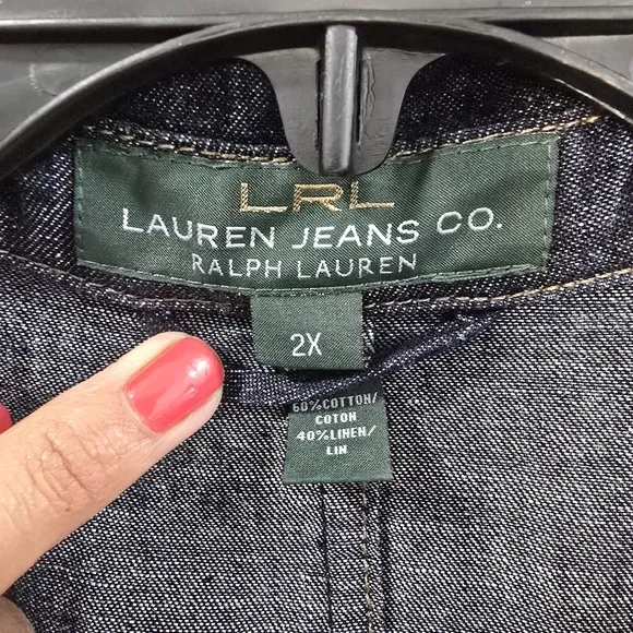 Ralph Lauren Jeans Bomber Jacket Plus Size 2X