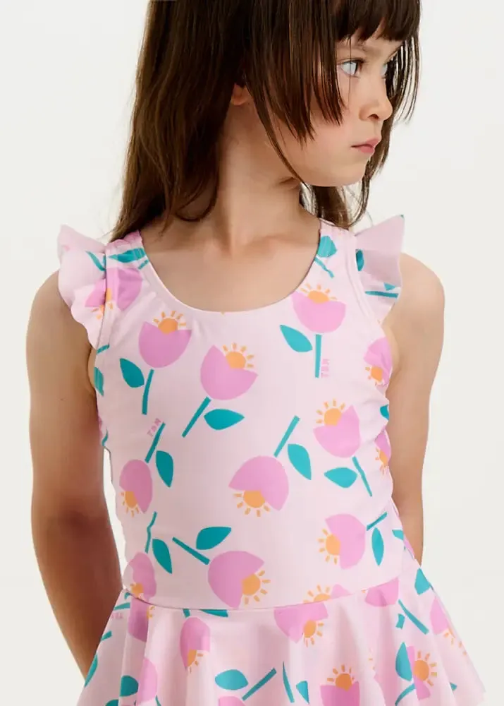 Ravello - Pink Tulip Baby & Kids Frill Swimsuit