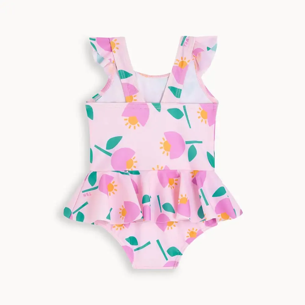 Ravello - Pink Tulip Baby & Kids Frill Swimsuit